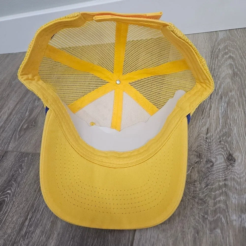 Napa Hat Anniversary‎ 100 Napa Yellow Blue Adjustable Unisex One size Retro